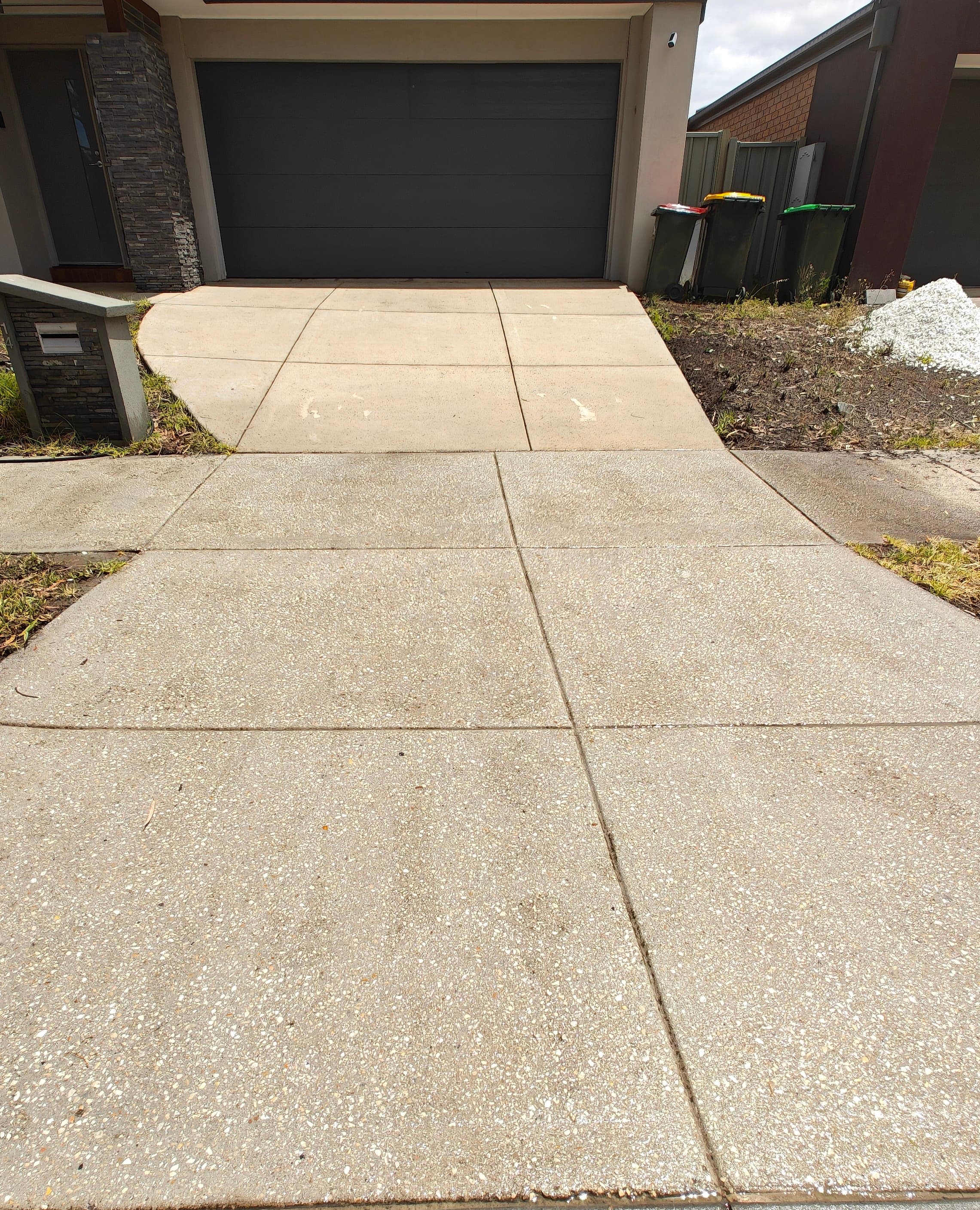 driveway after pressure washing